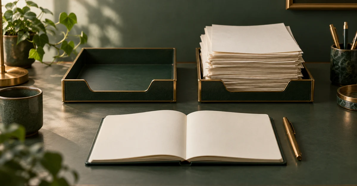 Zero Successes and a Zero Plug-In Standard Error — editorial illustration An empty success tray beside a full observation tray and a blank notebook.